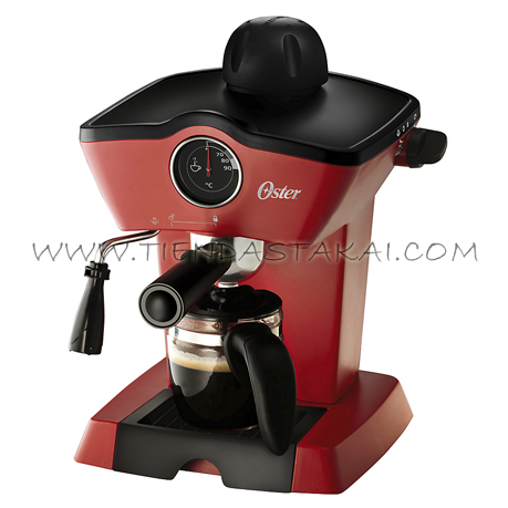 OSTER Cafetera roja express-capuccino