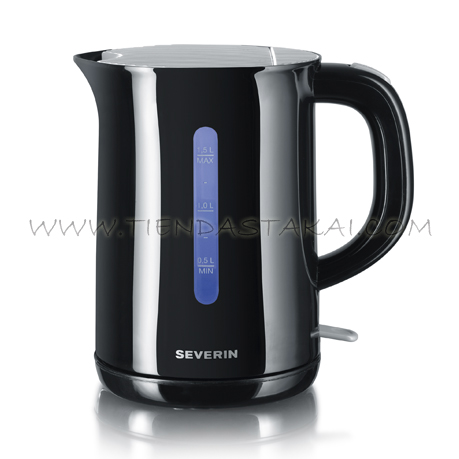 SEVERIN Hervidor negro c/luz LED