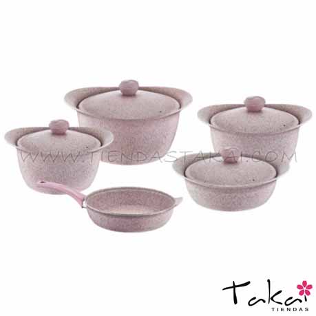 Juego de ollas de granito 9pzas.