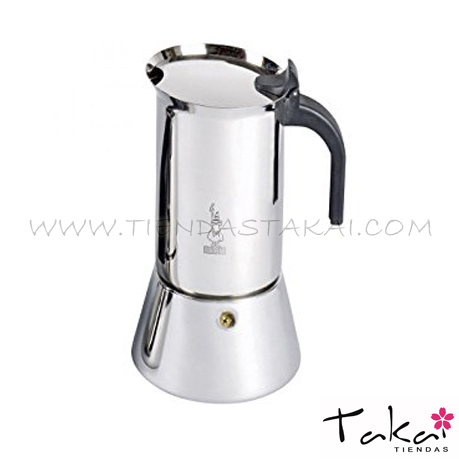 Cafetera de acero inoxidable 4 tazas