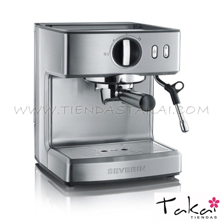 SEVERIN Cafetera express-capuccino de acero inoxidable