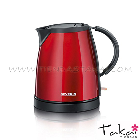 SEVERIN Hervidor 1 litro acero inox rojo