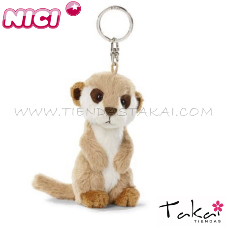 NICI Llavero de peluche de Suricata de 10cm.