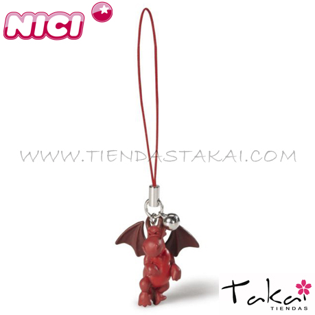 NICI Accesorio para celular de dragoncito rojo