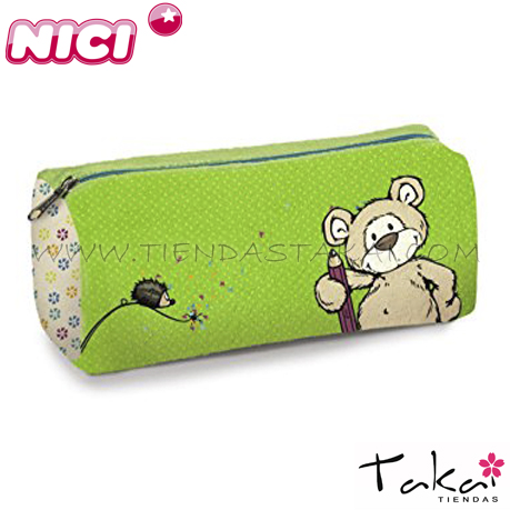 NICI Estuche verde de osito